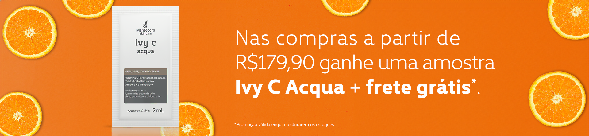 Banner Promoção Avy C Aqua + frete grátis.